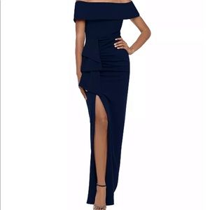 Navy long formal dress